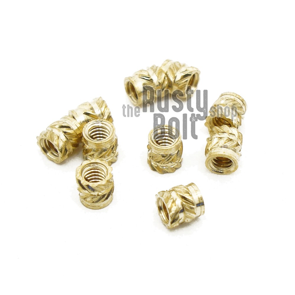 M2 x 3mm, 3mm OD – Knurled Brass Threaded Heat Set Inserts 3D Printing