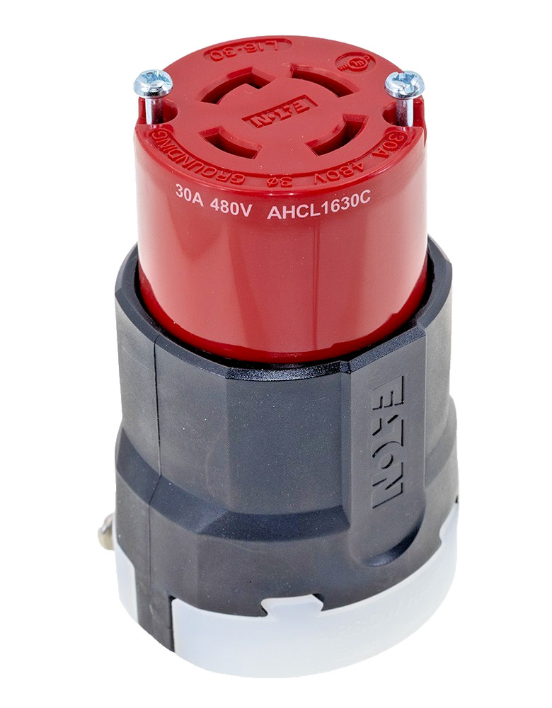 Eaton AHCL1630C Industrial Locking L16-30R 30A 480V Ultra Grip 3-Pole 4-Wire