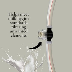 Inline Milker Filter with 8 ft of Clear 35/64″ Milking Hose Combo