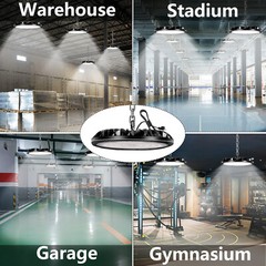 6 Pack 200W UFO LED High Bay Light Shop Industrial Commercial Factory Warehouse