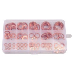 150Pcs Copper Washer Hardware Gasket Set Flat Ring Seal Assortment Kit M5-M22
