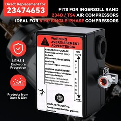 Ingersoll Rand 23474653-R Two Stage Air Compressor Pressure Switch 230V
