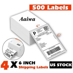4000-20000 4×6 Fanfold Direct Thermal Shipping Labels for Zebra & Rollo Printers