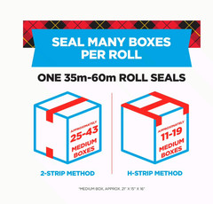 Scotch Heavy Duty Packaging Tape, 3″ Core, Clear, 1.88″ x 54.6 yds, 6 Rolls New