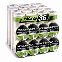 36 Rolls Carton Sealing Clear Packing Tape Box Shipping – 2 mil 1.89″ x 55 Yards