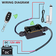 Forward and Reverse Remote Switch,DC 12V to 48V 8A Waterproof 12-48V
