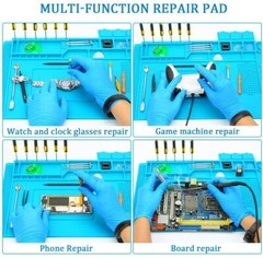 Magnetic Heat Silicone Pad Desk Mat Soldering Repair For BGA