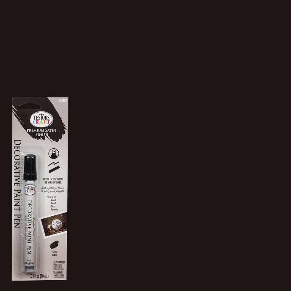 Testors Craft Satin Black Decorative Paint Pen 215123 Testors 215123