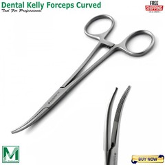 Surgical Hemostat Curved Kelly Locking Clamp Forceps 5.5” Artery Tooth Forceps