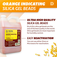 4 Gallon(30 LBS) “Dry&Dry” Premium Orange Indicating Silica Gel Desiccant Bead