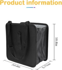 Foldable Car Trash Bin, Oxford Cloth Hanging Garbage Bag Organizer Size: Large