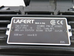 Lafert ST80C4 Motor 0.75HP 0.55kW 1680RPM 333/575V 3PH 2.1/1.2A 60HZ RFB