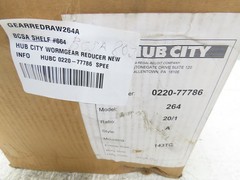 Hub City 264 Wormgear Speed Reducer Gearbox 20:1 Ratio 143TC Mount 87.5 RPM