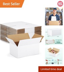 Reliable 30-Pack White Corrugated 9x6x4 Shipping Boxes for Secure Mailing