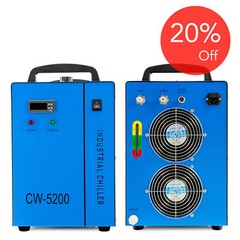 OMTech CW-5200 Industrial Water Chiller for CO2 Laser Engraving Cutting Machines