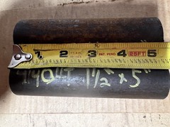 4140 Hot Rolled Steel Bar Round Stock Heat Treated 1 1/2” OD x ~ 5” Lot of 2
