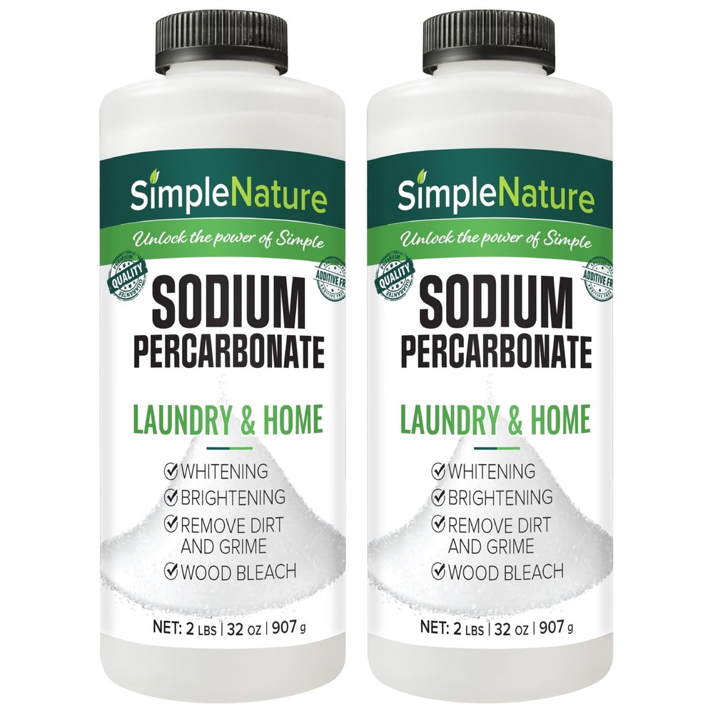 SimpleNature Sodium Percarbonate 4lb (2-Pack) Biodegradable Scent-Free Oxygen Bl