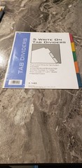 25 FULL SLEEVE 3 HOLE PUNCH 11″ X 8.5″ SHEET PROTECTORS +5 WRITE ON TAB DIVIDERS