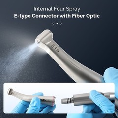 Dental 1:5 Increasing Electric LED Contra Angle Handpiece Mini Head 4 Spray USA