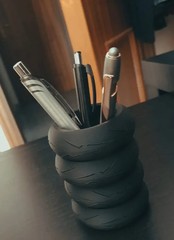 Motorcycle Tire Stack Pen Holder- Desk Organizer