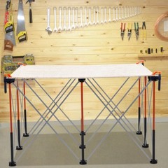 Portable Folding Workstand, 4.15 x 4.15 ft Collapsible Workbench, 3500 lbs Weigh