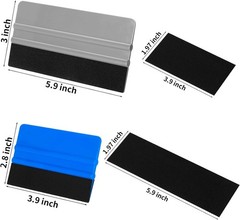20 Pack Vinyl Wrap Squeegee 4 Inch / 6 Inch Felt Edge Window Film Tint Tool