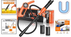 Efficient 3.0 GPM Siphon Pump for Gasoline, Diesel & Water with Ergonomic Nozzle