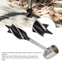 jussming Manual Spiral Auger Drill – Compact 150mm Hand-Powered Soil & Planti…