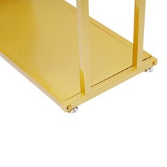 Gold Metal Clothing Display Rack ‎floor Standing Clothes Rack For Clothing Store