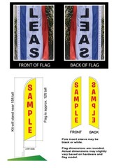 Hand Car Wash Advertising Feather Banner Swooper Flag Sign with Flag Pole Kit…