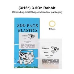 5000 Pcs Dental Ortho Elastics Rubber Bands 3.5 OZ Light Zoo Pack Latex Braces