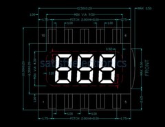 5PCS 10PIN TN Positive 3-Digits Segment LCD Panel 3.0V Digital Tube Display