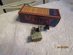 Vintage Mallory Push Pull Button Switch 2PDT Special 2008L NIB NOS 1950s