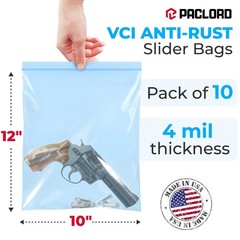 VCI Reclosable Poly Bags 10″ x 12″, Pack of 10-4 mil Heavy Duty VCI Anti-Corr…