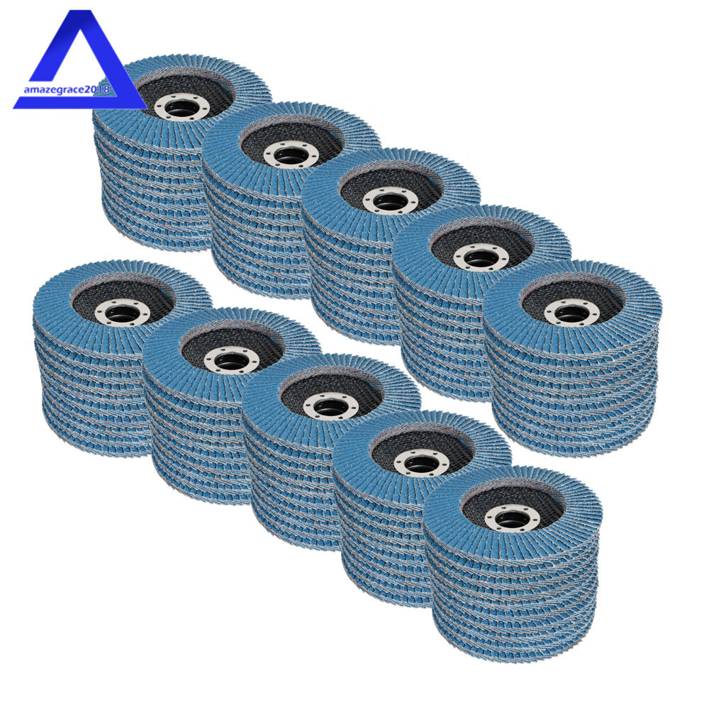 100PCS 4-1/2″×7/8” 40 Grit T29 Premium Zirconia Flap Disc Sanding Grinding