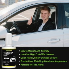 White Touch Up Paint for Cars Scratch Repair Built-in Brush 1 oz 30ml Bottle