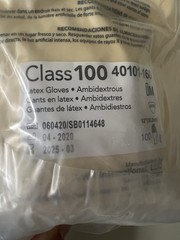 CERTICLEAN® Class 100 Latex Gloves, Pack of 100, Ambidextrous,size M – DOM: 2020