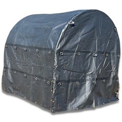 Steel Coil Tarp 7′ x 7′ x 7′ Coil Bag 18oz Vinyl (38 lb) Black