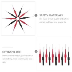 10Pcs Automotive Back Probe Kit Multimeter Test Leads Alligator Clips Wire Tool