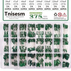 375 Pcs 24 Value Metalized Mylar Polyester Film Capacitors Assortment Kit