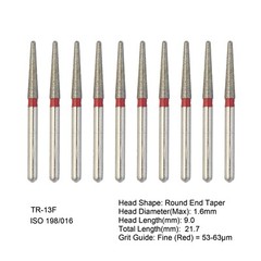 Dental Diamond Bur FG High Speed Bur Pear Round Taper 830 856 850 Chamfer Coarse