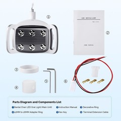 9W Dental Chair Unit Oral Light Lamp LCD Display 6 LED Induction Sensor Service