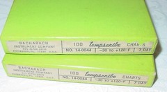 Bacharach 7 Day Charts Instrument Company 140 Tempscribe 14-0044 Lot NOS USA