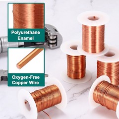 38 AWG Magnet Wire, 6 OZ/169.8g Enameled Copper Wire, 155C(311F)