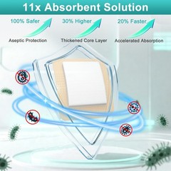 Silicone Foam Dressing with Adhesive Border 4“ x 4”,5 Packs Waterpro