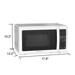 Emerson Mw7302W Compact Countertop Microwave Oven Touch Control Led Display