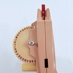 Vintage Dymo 1610 Label Maker Handheld Embossing Beige Retro Office Tool WORKS