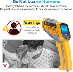 Infrared Dual Laser Temperature Gun -50℃~550℃, Yellow & Gray