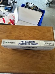 BioProtek Antibacterial Premium PE Gloves 600 Count One Size Fits All