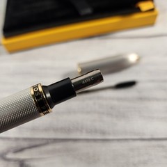 Cross Peerless 125 Ballpoint Pen Medalist Platinum Plate Gold Trim Swarovski